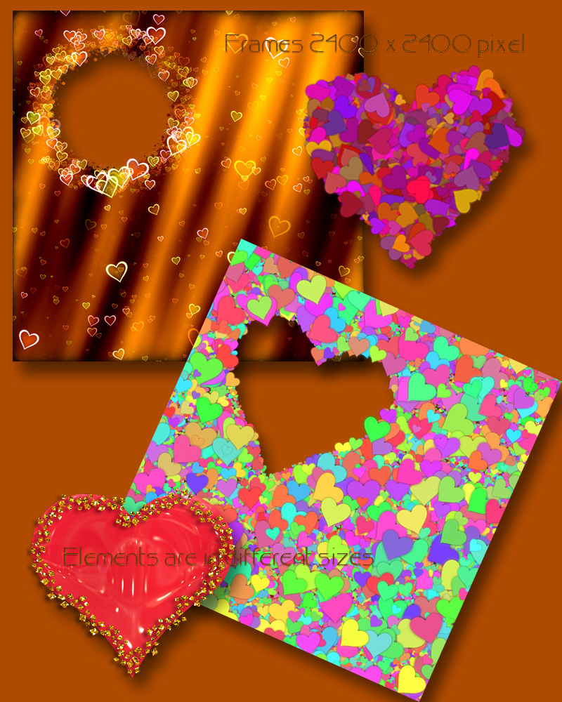 Valentine Hearts and Kisses by N/A