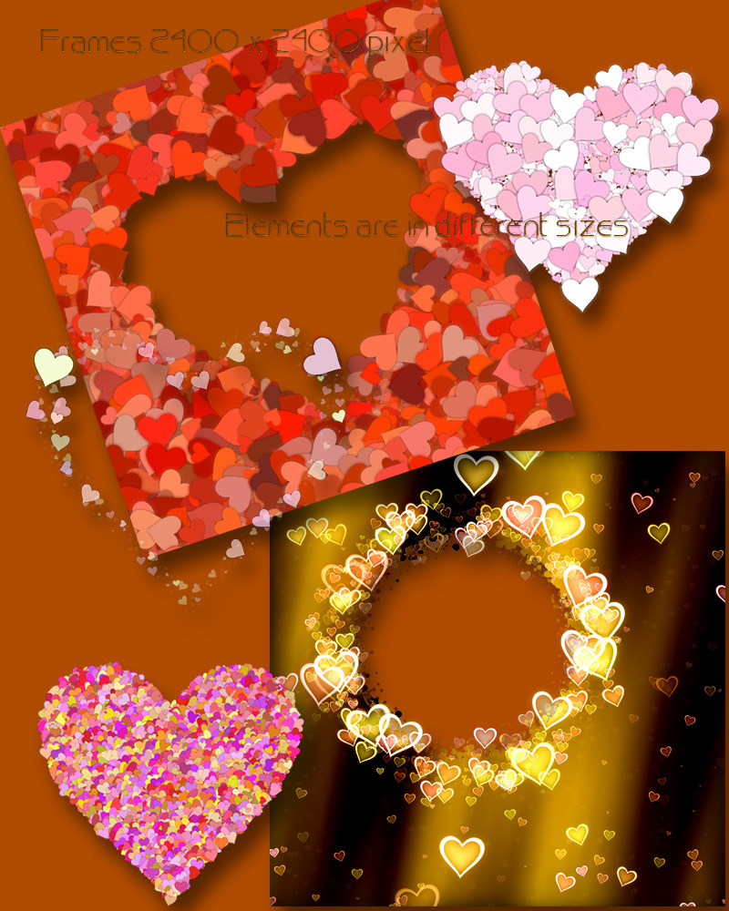 Valentine Hearts and Kisses by N/A