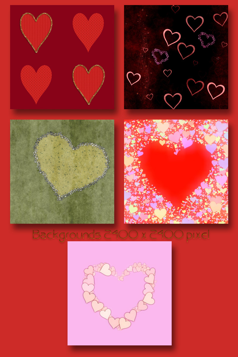 Valentine Hearts and Kisses by N/A