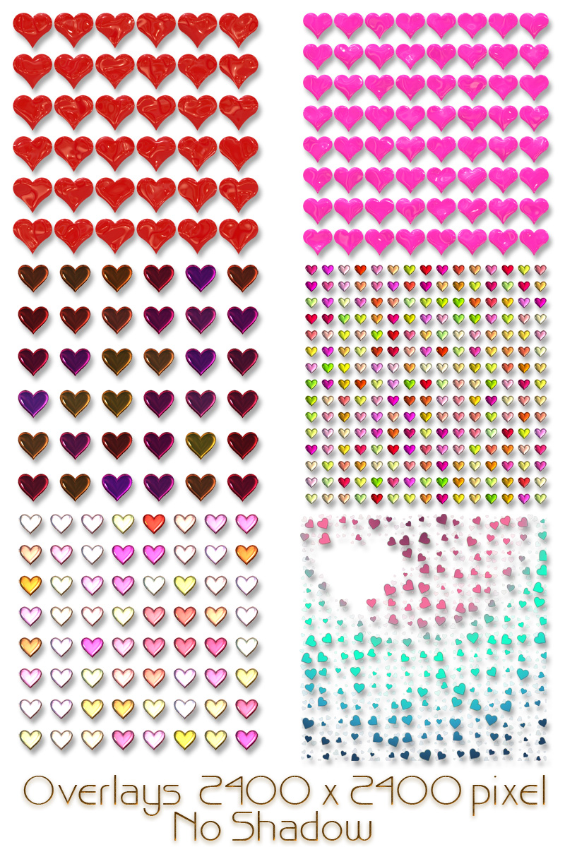 Valentine Hearts and Kisses by N/A