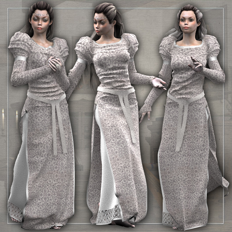 Adelaide dynamic medieval clothes for Victoria 4 by N/A