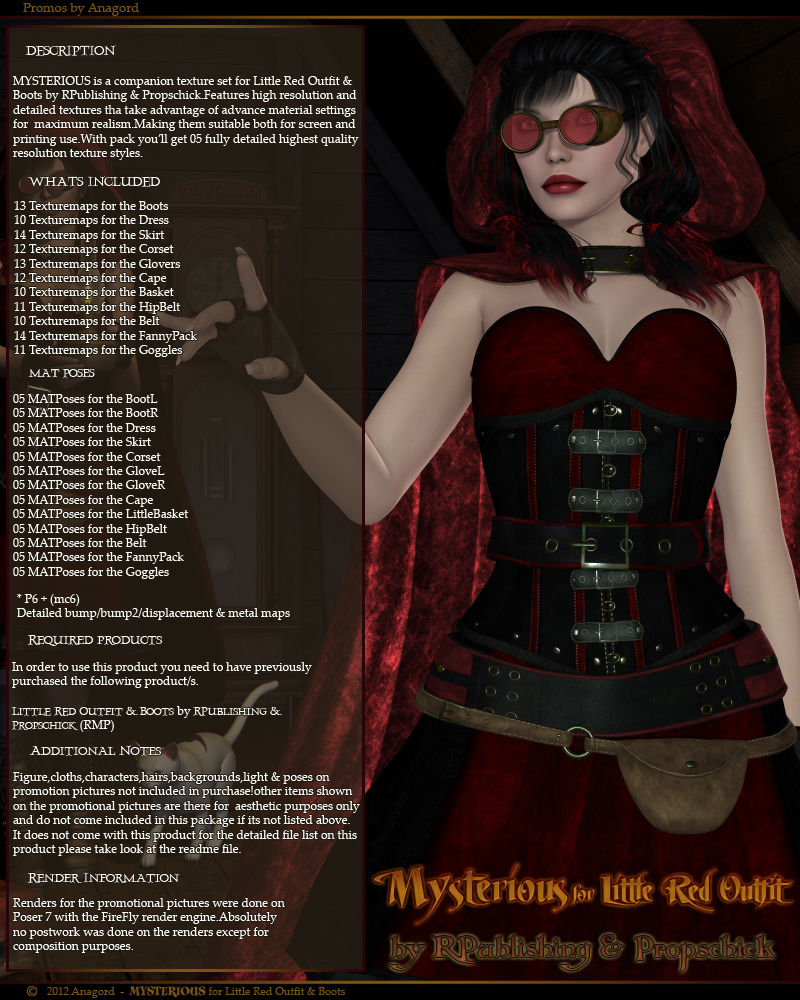 MYSTERIOUS for Little Red Outfit & Boots by N/A