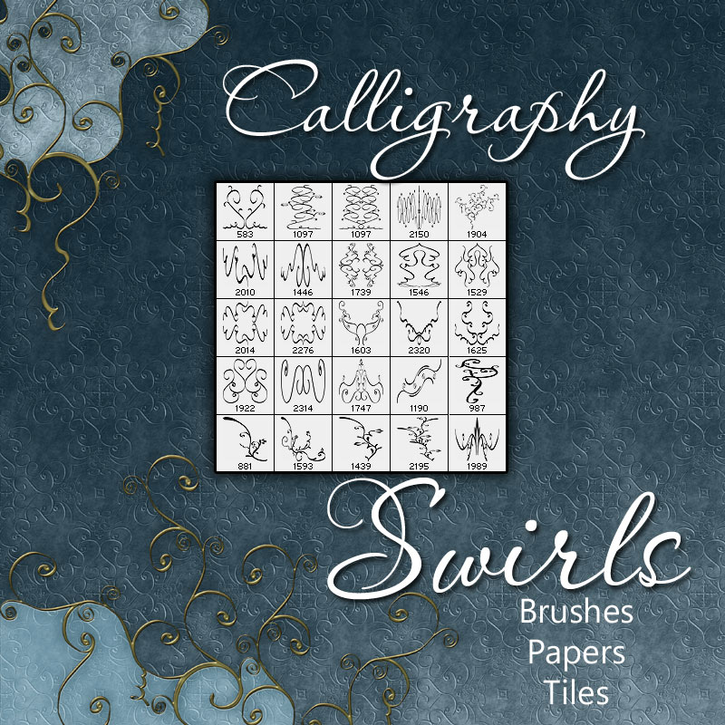 Calligraphy Swirls by N/A