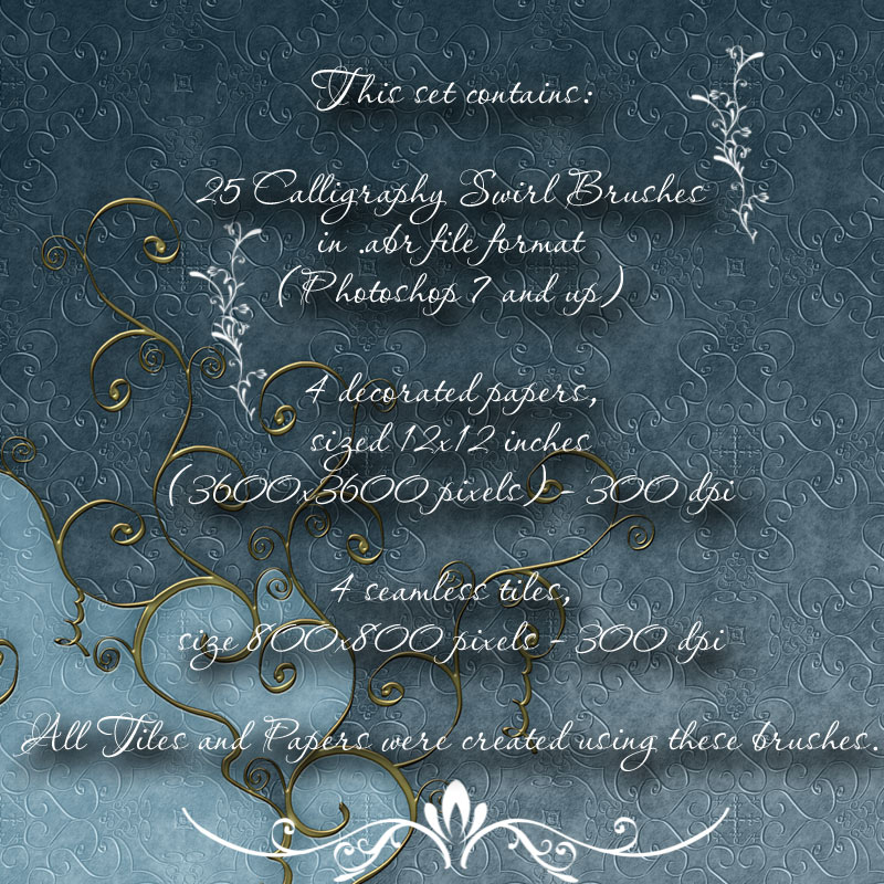 Calligraphy Swirls by N/A