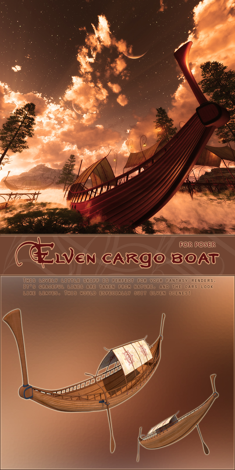 Elven cargo boat by N/A