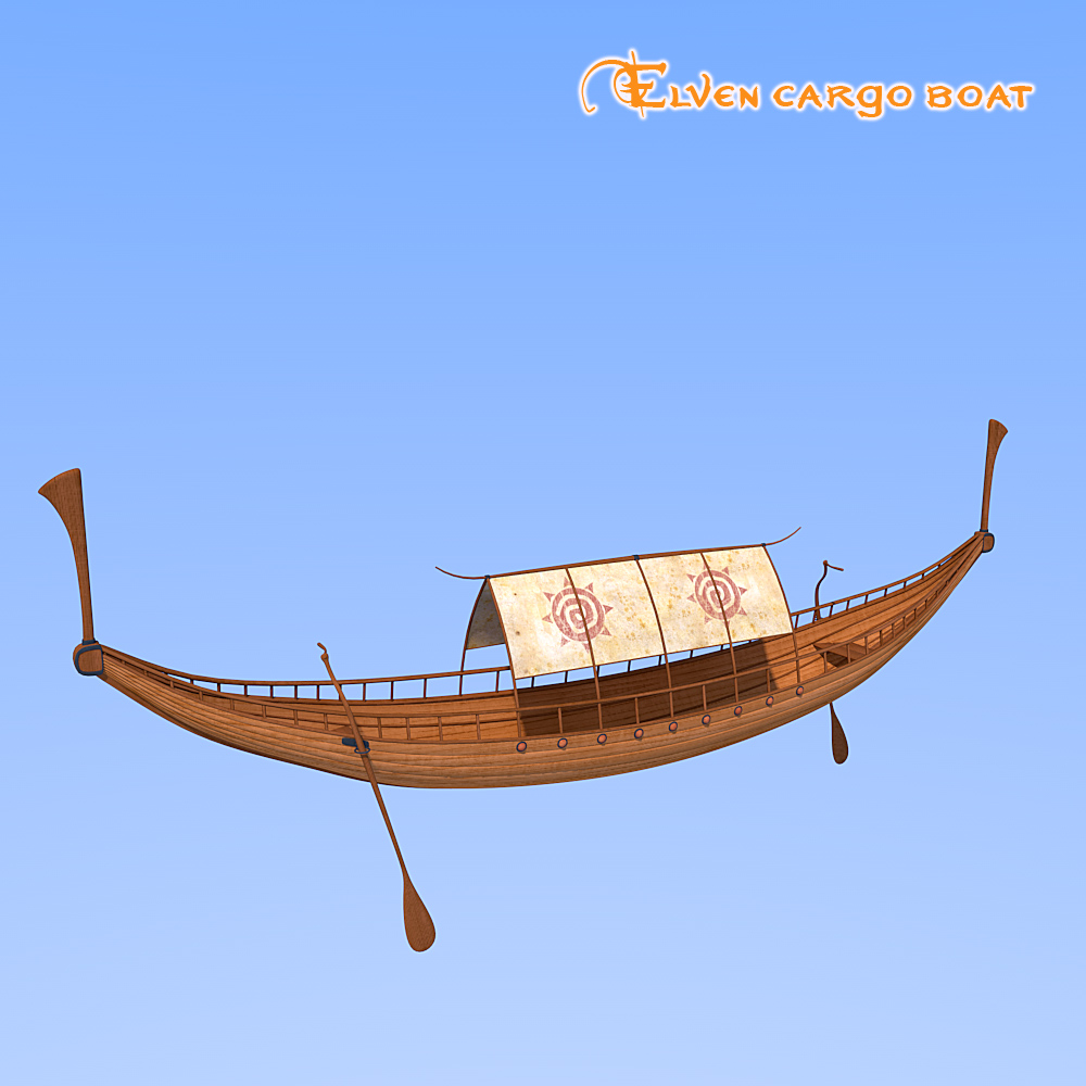 Elven cargo boat by N/A