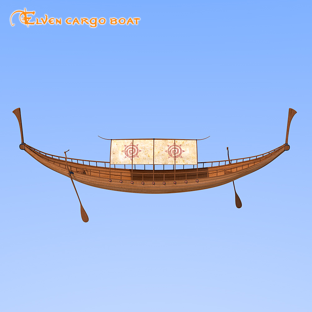 Elven cargo boat by N/A