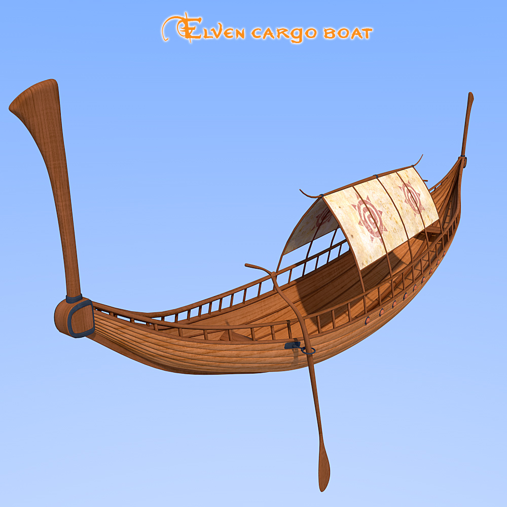Elven cargo boat by N/A