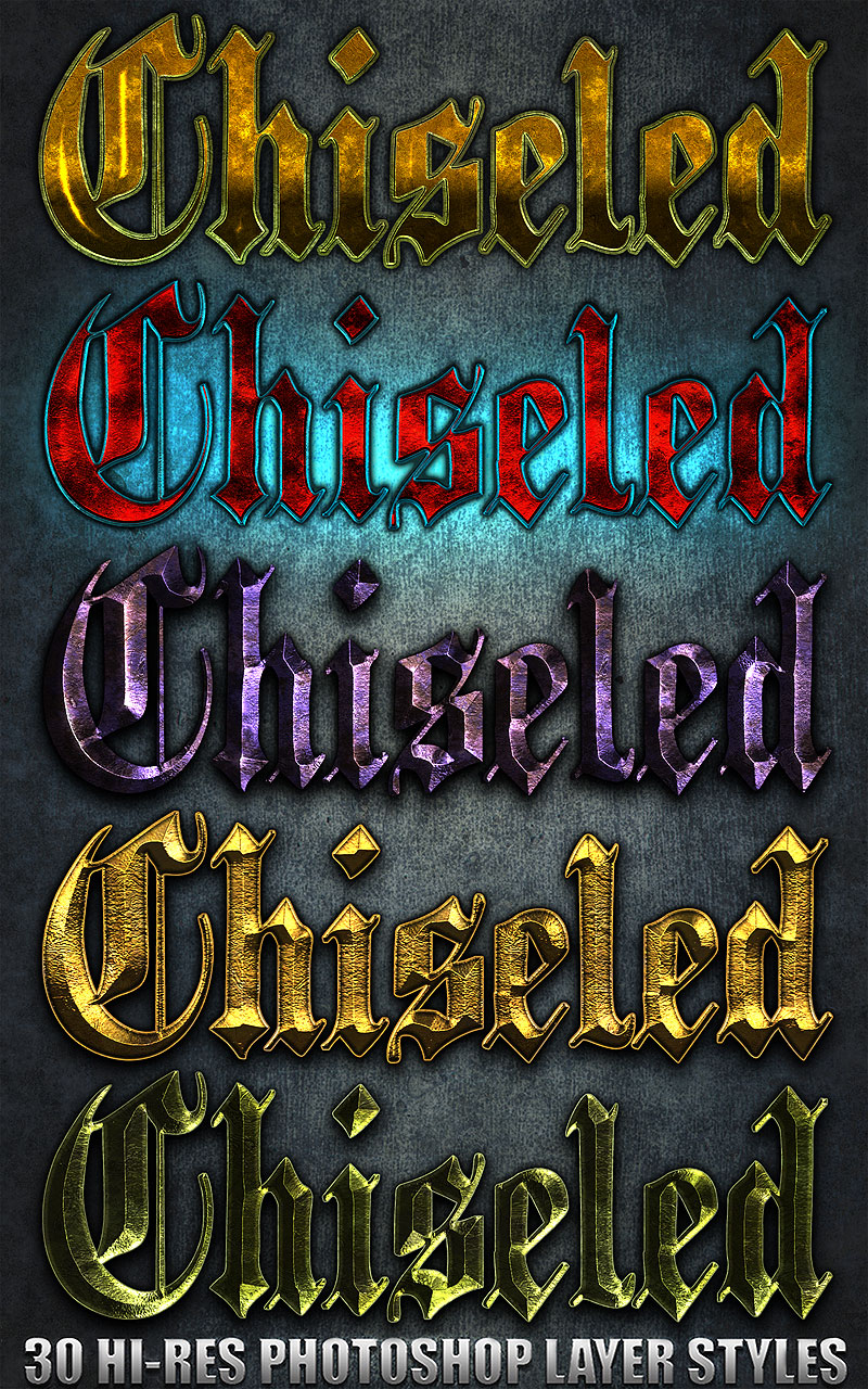 Chiseled - Photoshop Styles by N/A