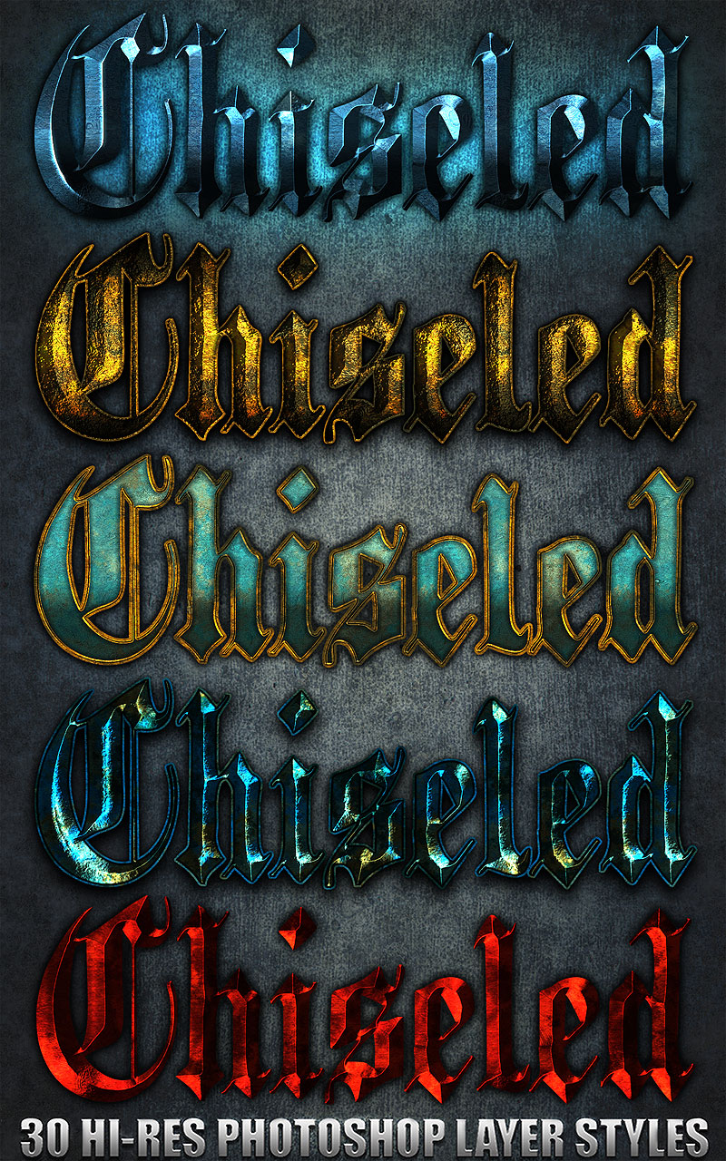 Chiseled - Photoshop Styles by N/A