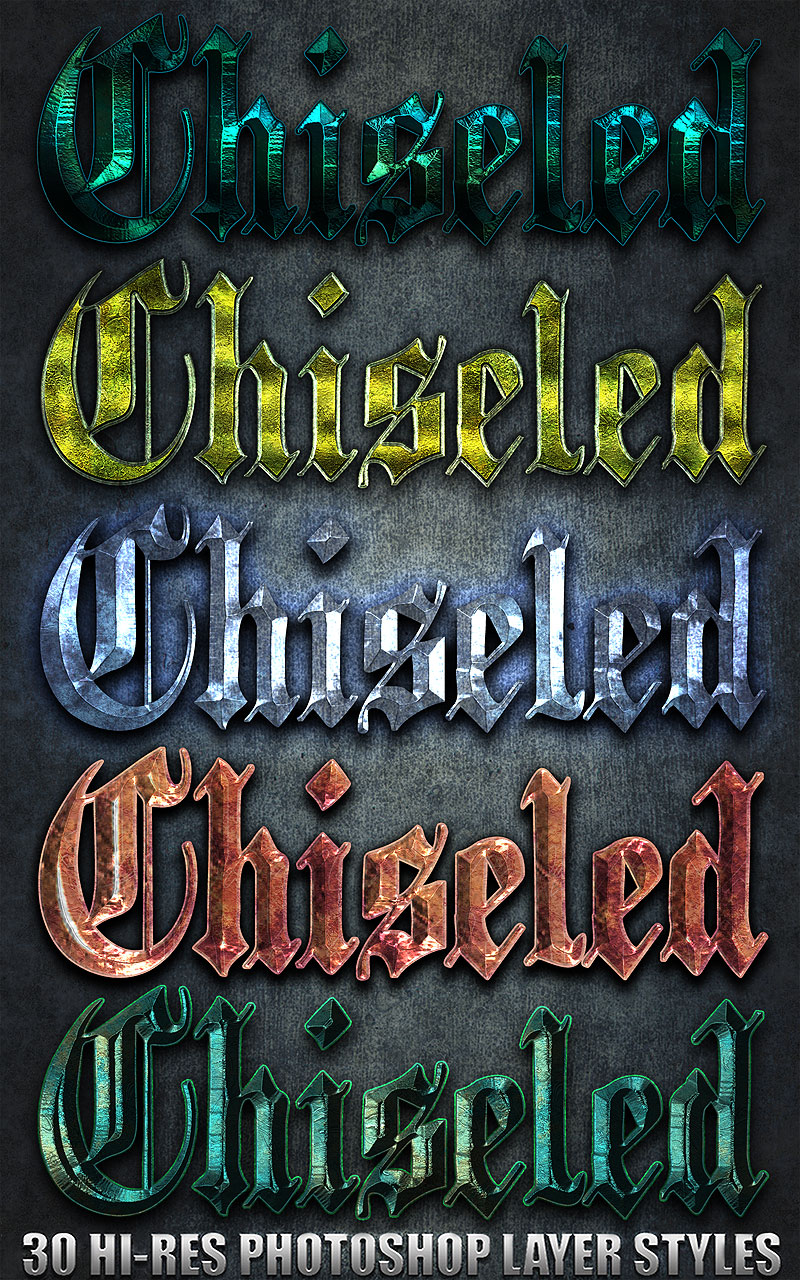 Chiseled - Photoshop Styles by N/A