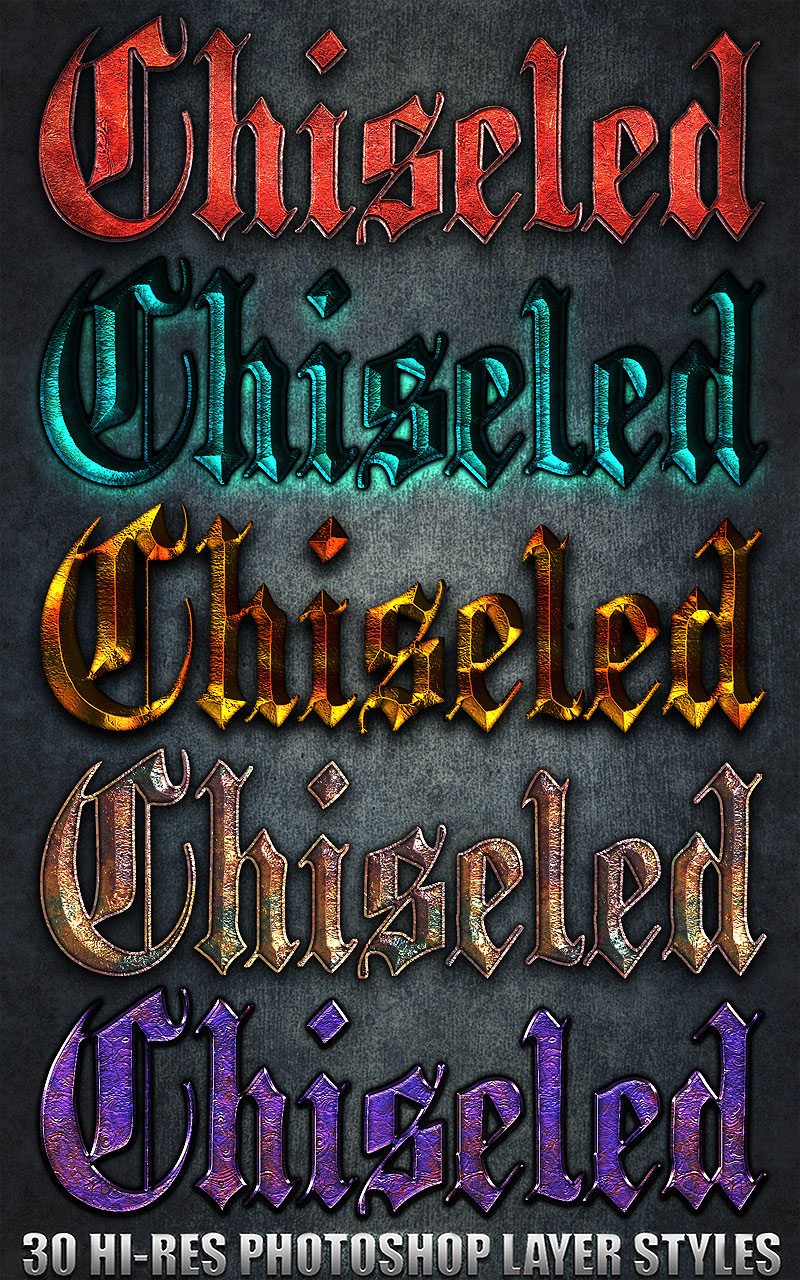 Chiseled - Photoshop Styles by N/A