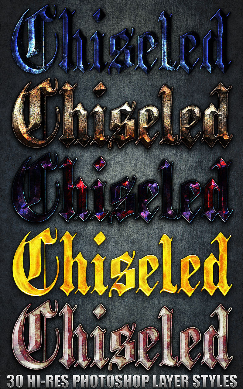 Chiseled - Photoshop Styles by N/A