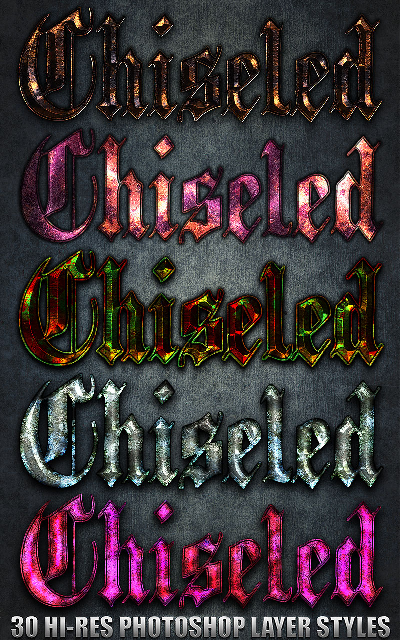 Chiseled - Photoshop Styles by N/A