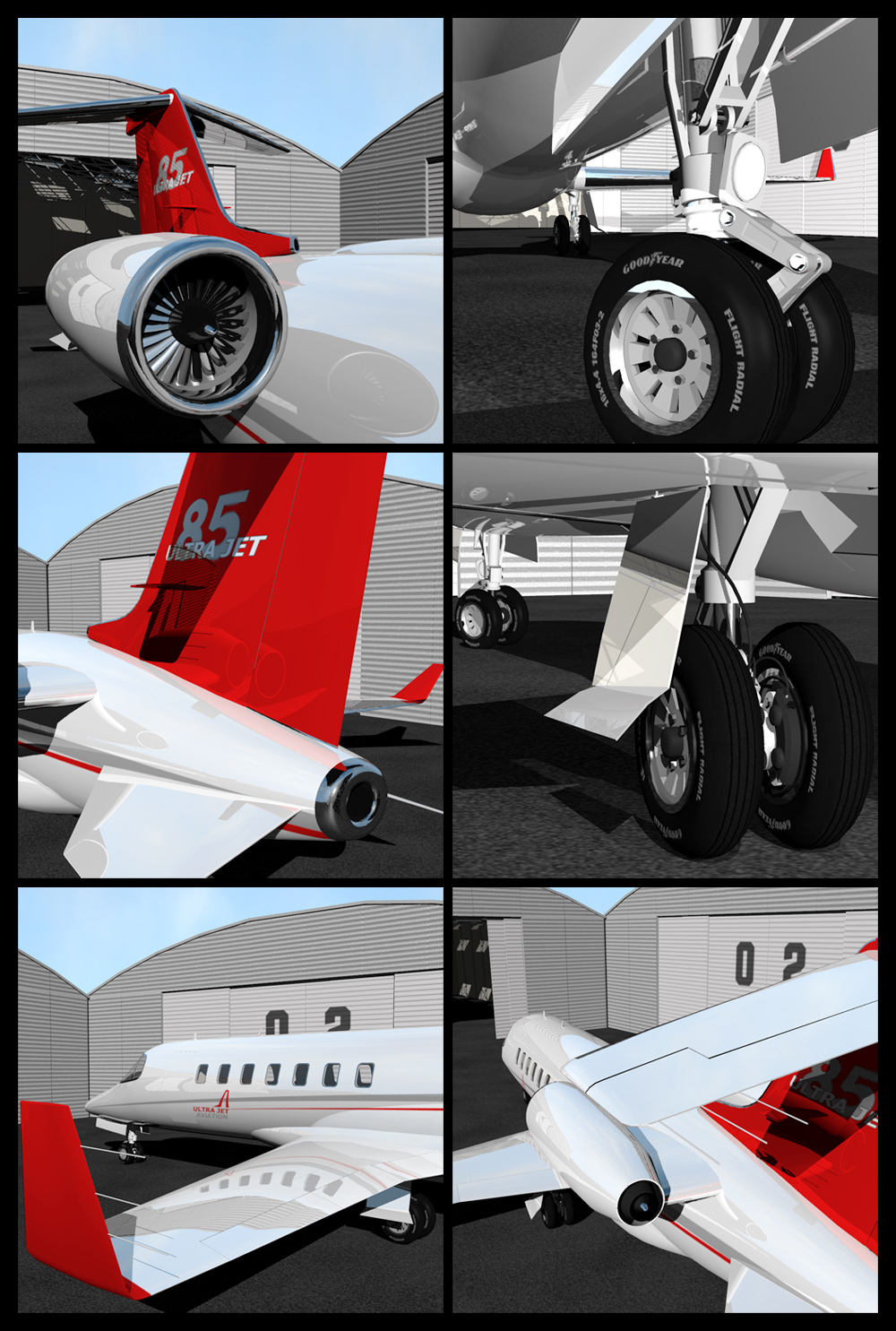 Twin engine private jet 85 by N/A