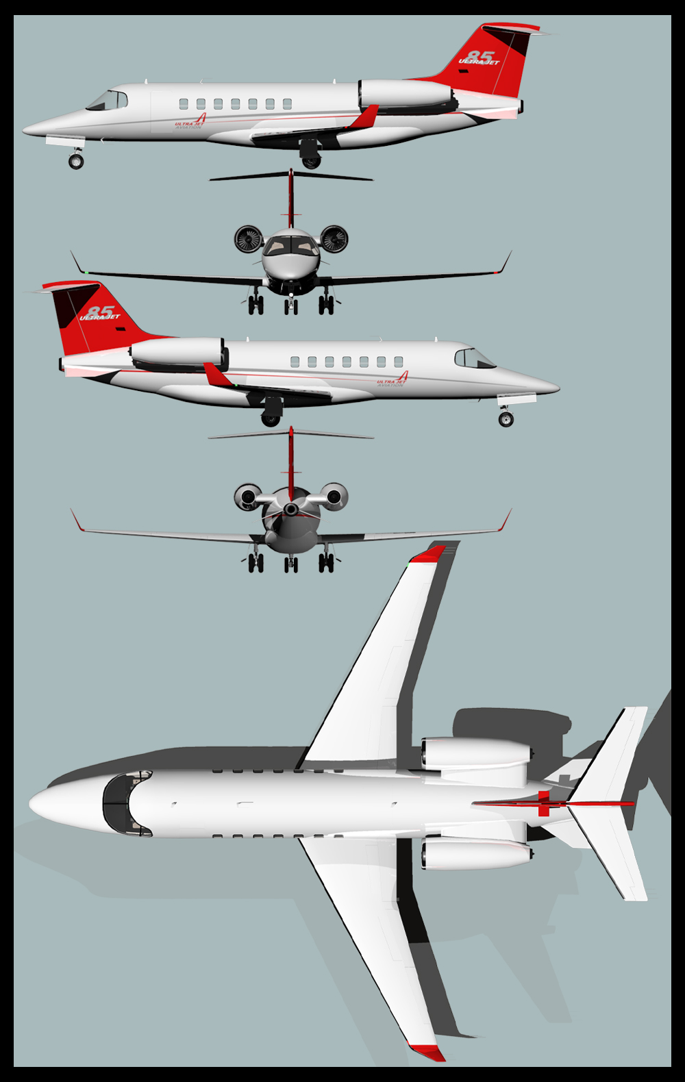 Twin engine private jet 85 by N/A