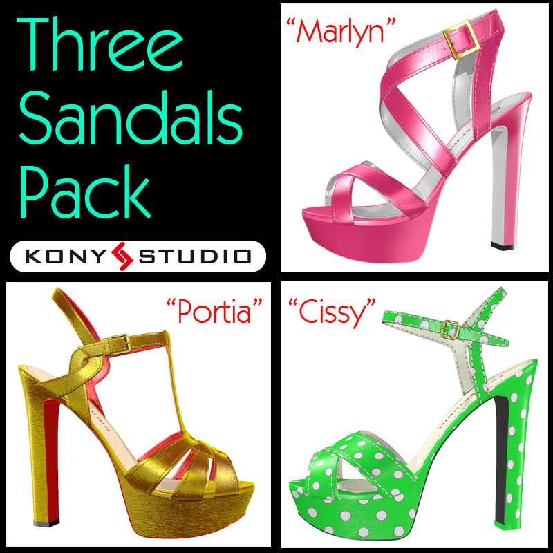 Three Sandals Pack for V4A4 by N/A