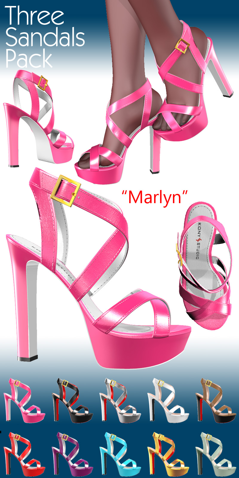 Three Sandals Pack for V4A4 by N/A