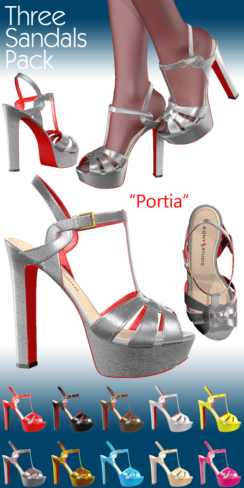 Three Sandals Pack for V4A4 by N/A