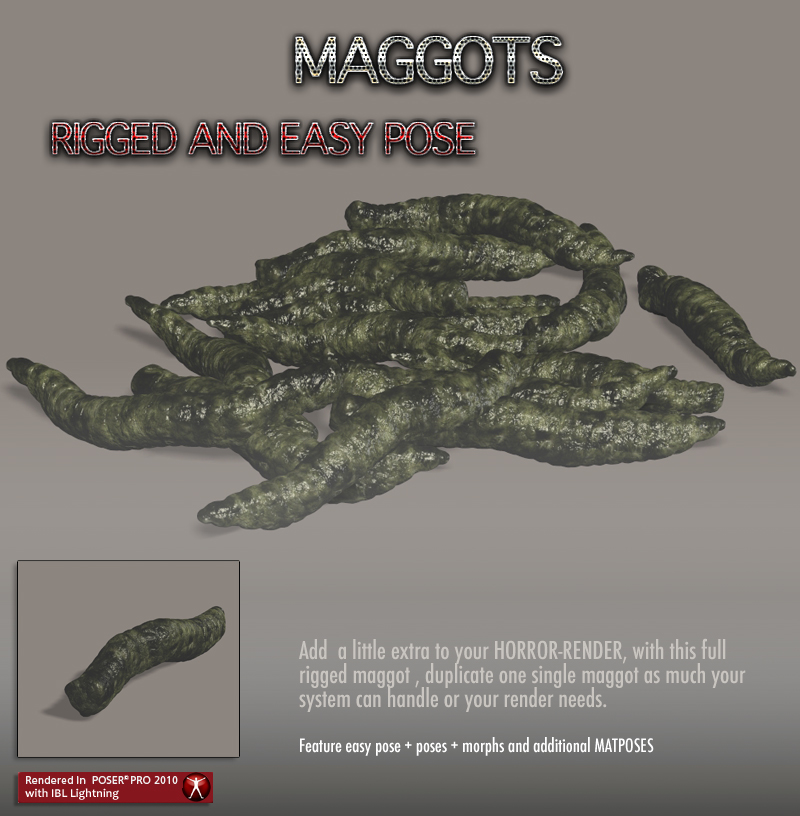 Maggots for your Horror Render by N/A