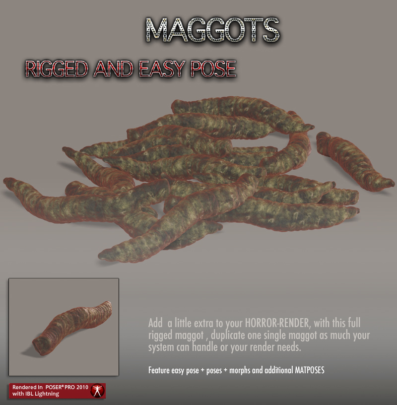 Maggots for your Horror Render by N/A