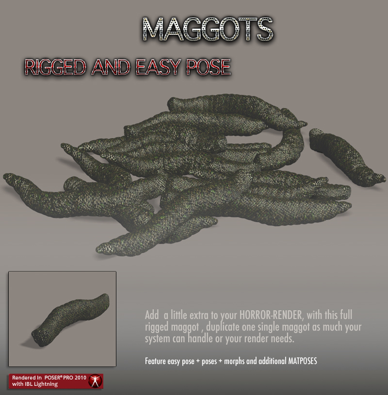 Maggots for your Horror Render by N/A