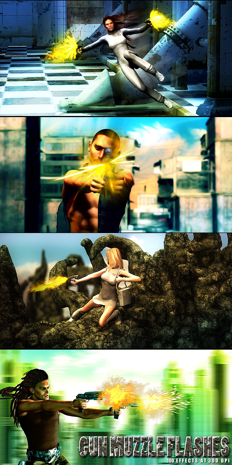 Gun Muzzle Flashes by N/A