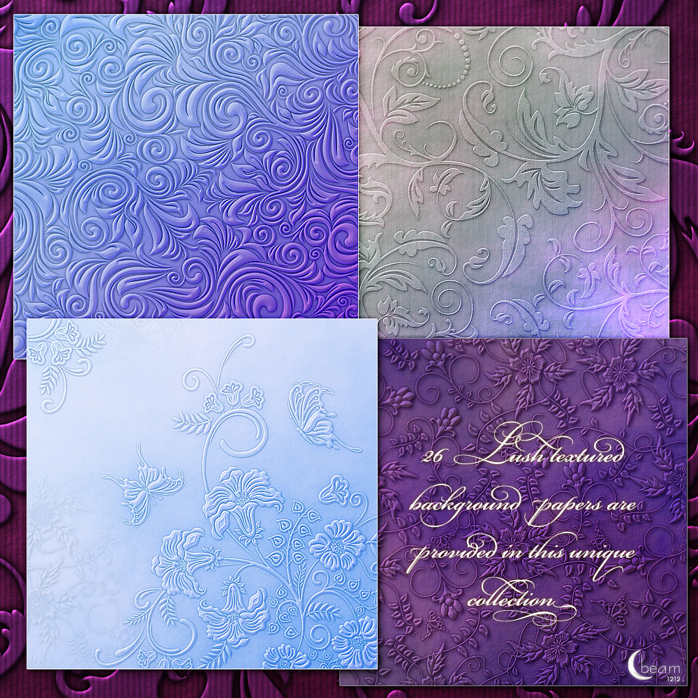 Moonbeams Dainty Scrolls Paper Kit by N/A