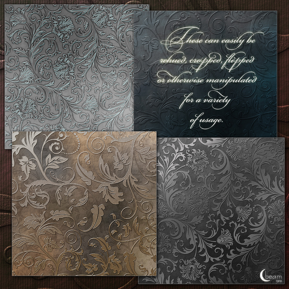 Moonbeams Dainty Scrolls Paper Kit by N/A