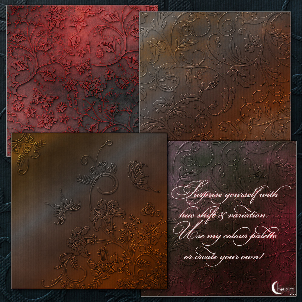 Moonbeams Dainty Scrolls Paper Kit by N/A