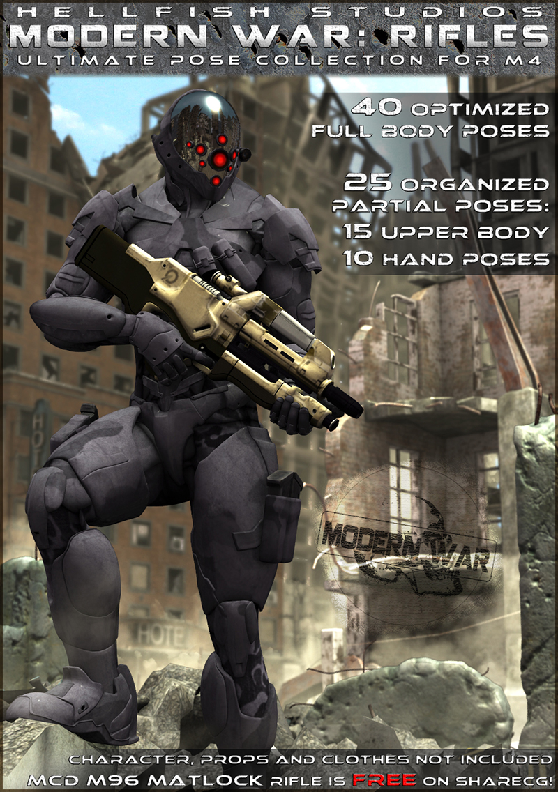 ModernWar:Rifles Ultimate Pose Collection for M4 by N/A