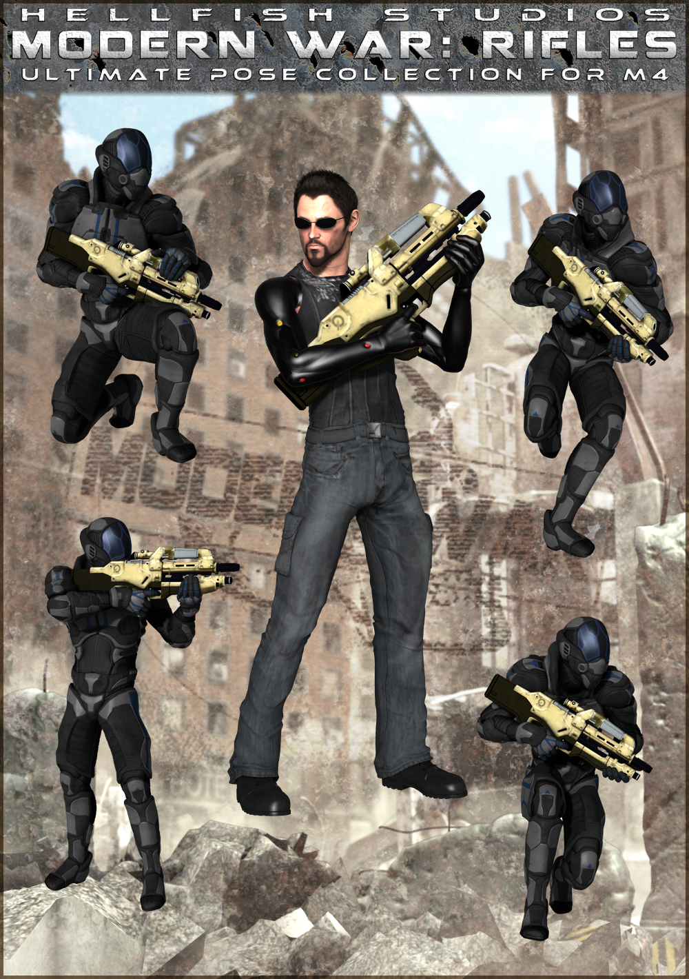 ModernWar:Rifles Ultimate Pose Collection for M4 by N/A