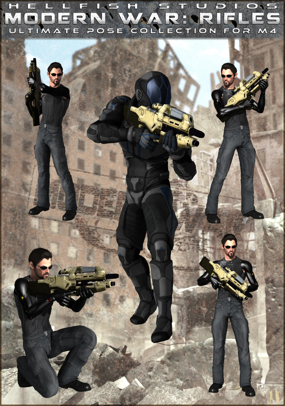 ModernWar:Rifles Ultimate Pose Collection for M4 by N/A