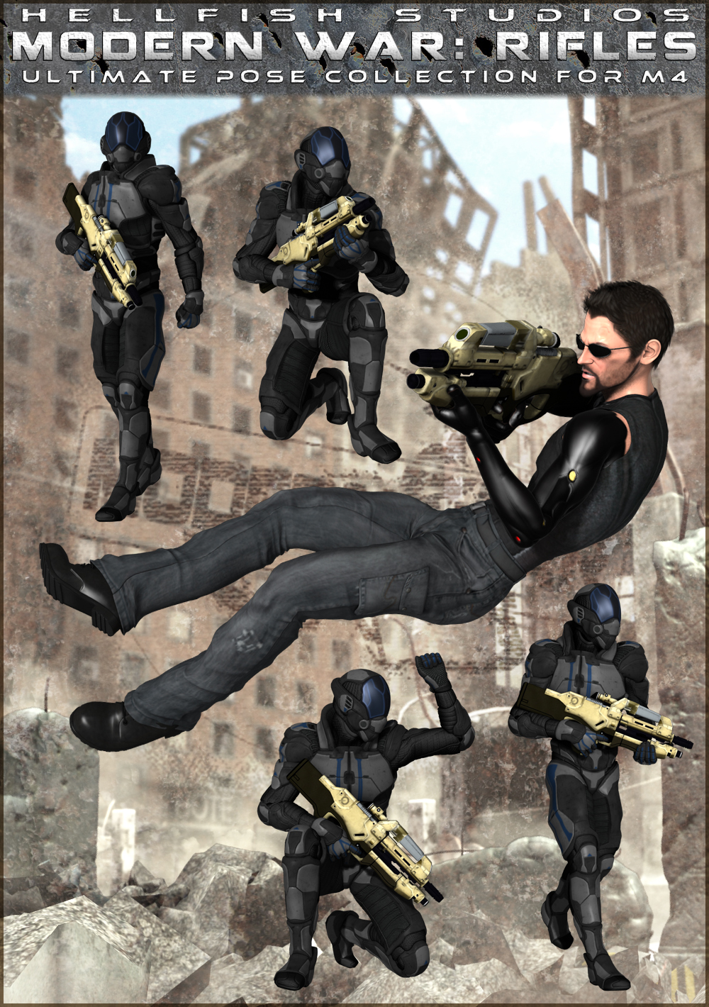 ModernWar:Rifles Ultimate Pose Collection for M4 by N/A