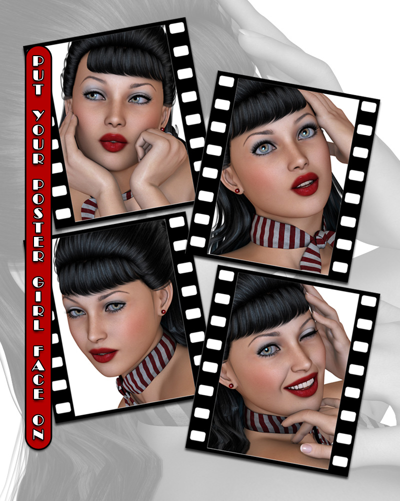 Fabulous 50’s Pinup Girl Expressions by N/A