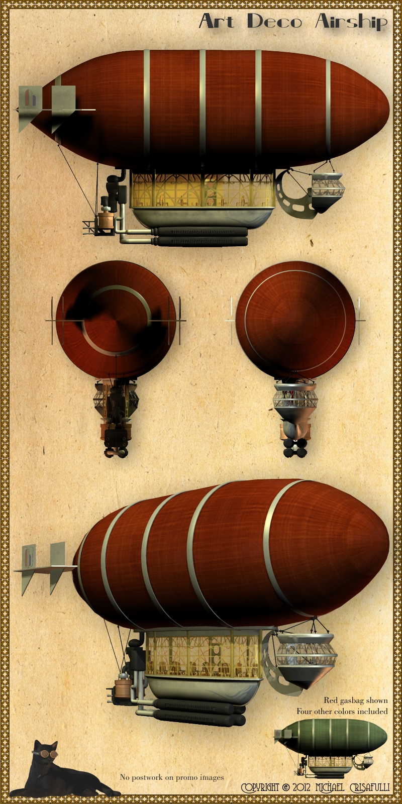 Art Deco Airship by N/A