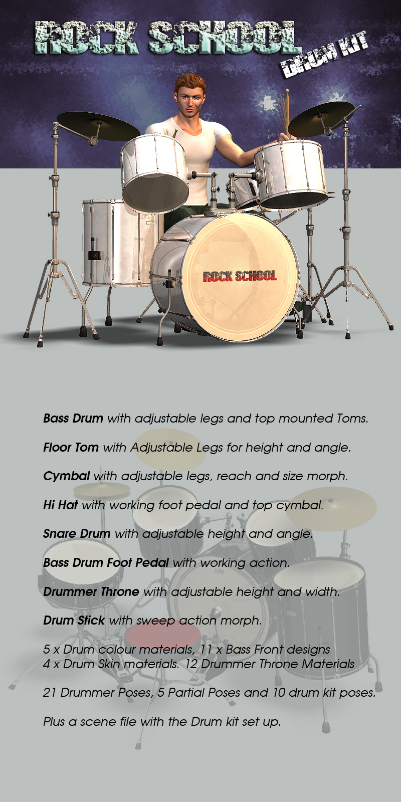 Rock School Drum Kit by N/A