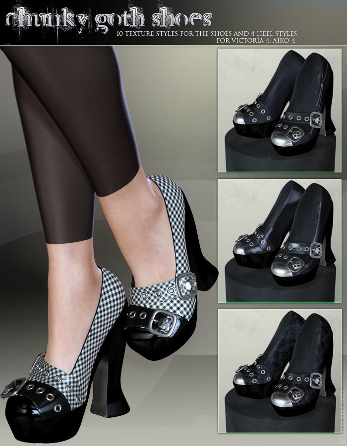 Chunky Goth Shoes by N/A