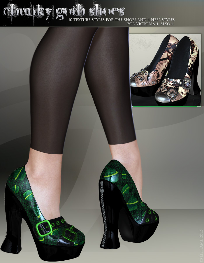 Chunky Goth Shoes by N/A