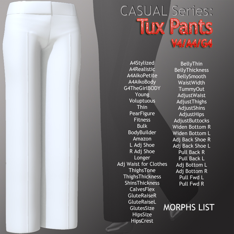 CASUAL Series: Tux Pants V4-A4-G4 by N/A