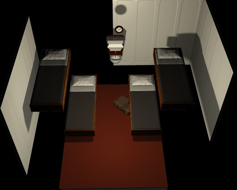 Titanic third class cabin by N/A