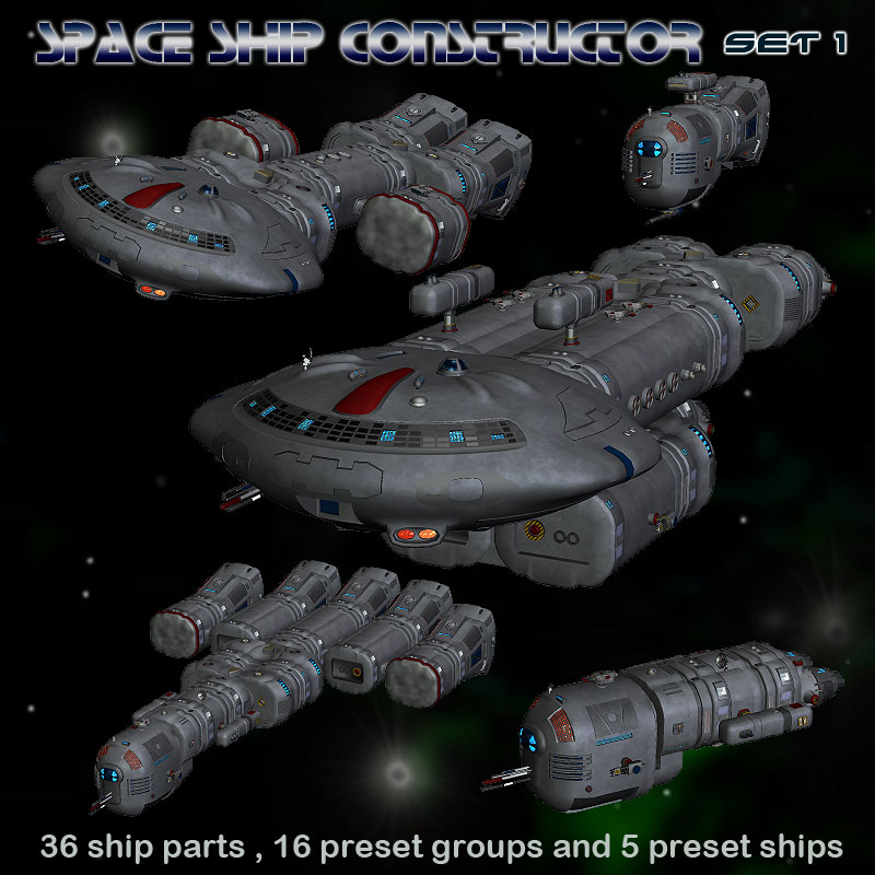 Space Ship Constructor Set 1 by N/A