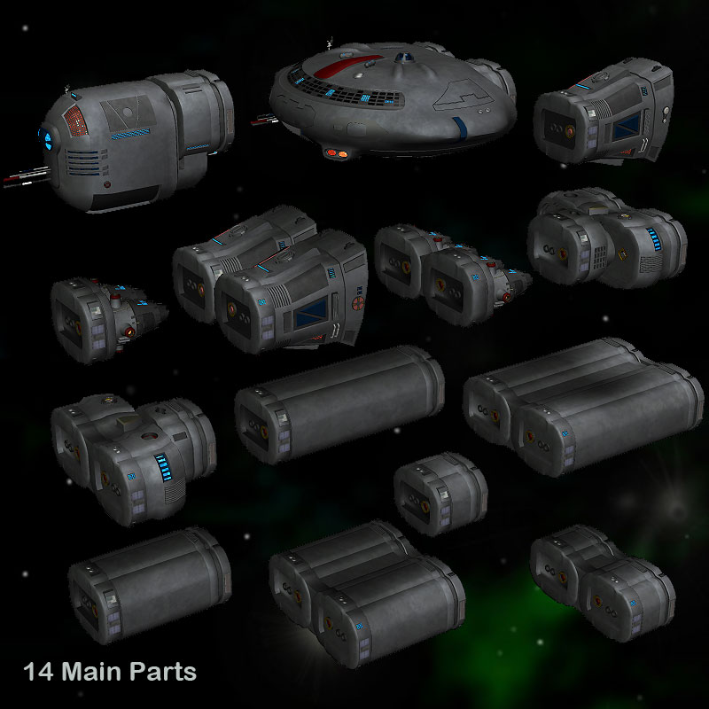 Space Ship Constructor Set 1 by N/A