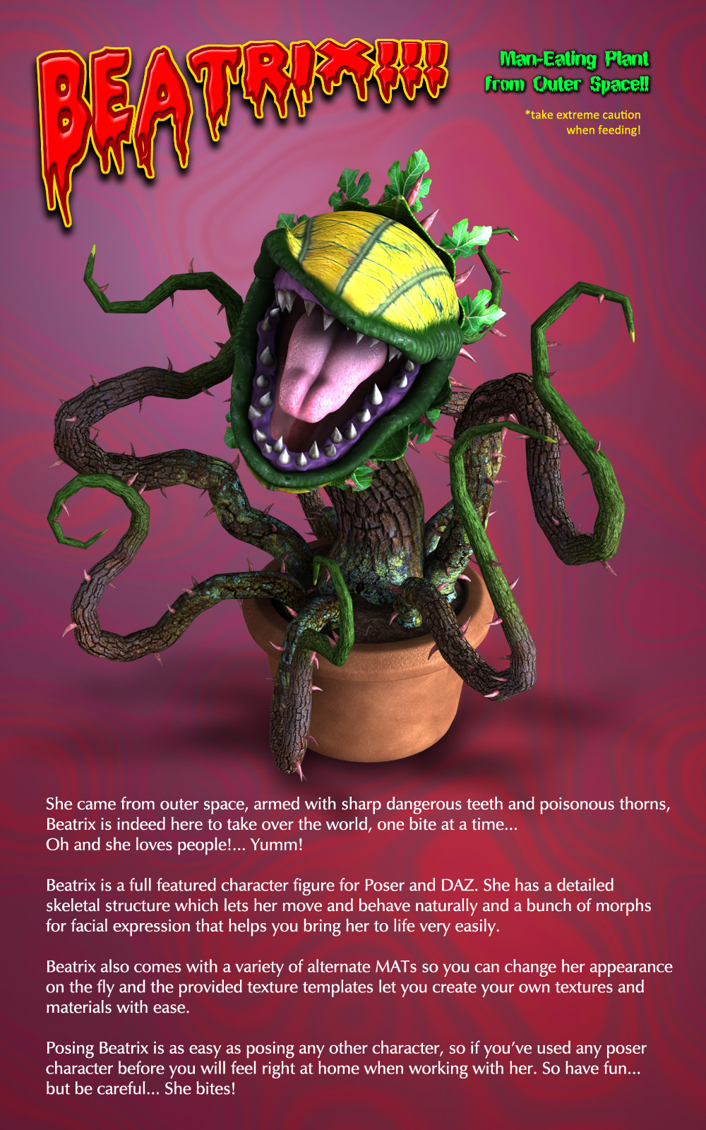 Exnem Beatrix Man Eating Plant Character by N/A
