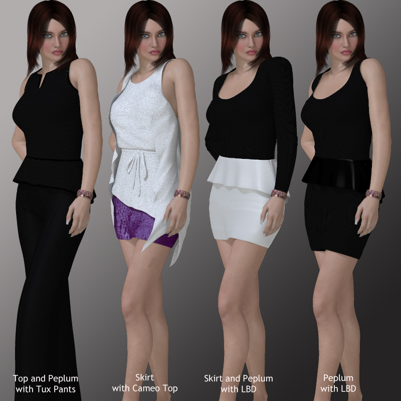 CASUAL Series: Peplum Dress V4-A4-G4 by N/A