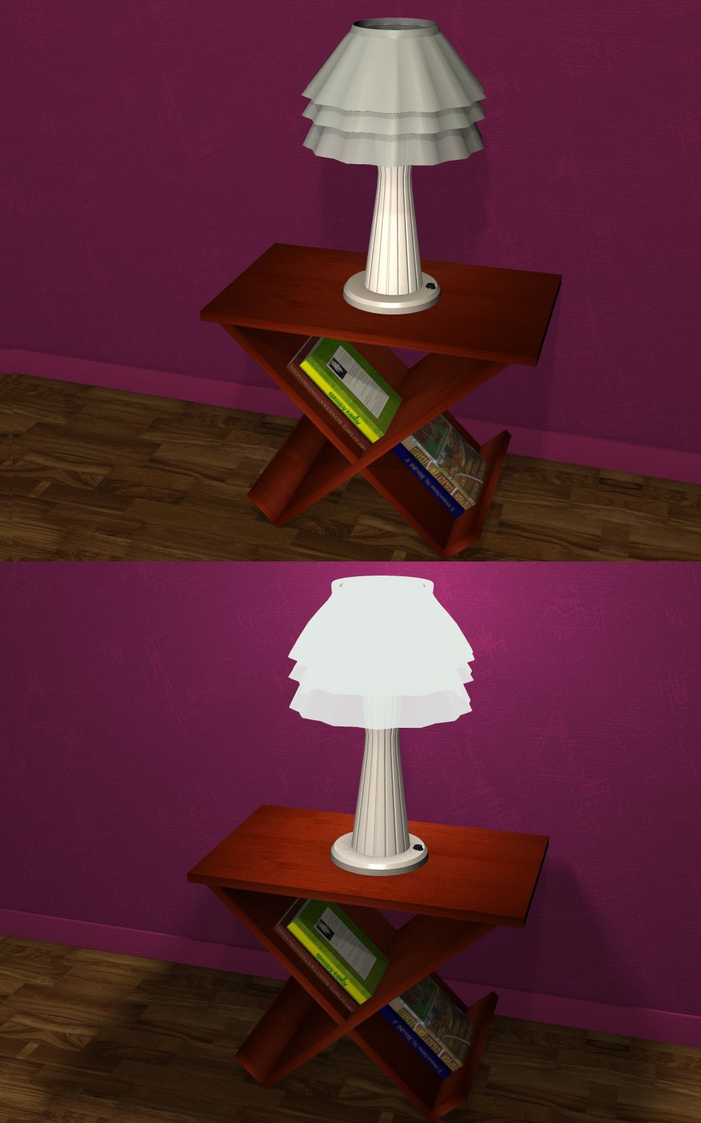 5 Bedtable lamps by N/A