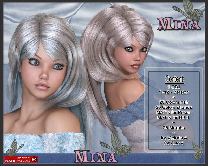 Mina Hair for V4 by N/A