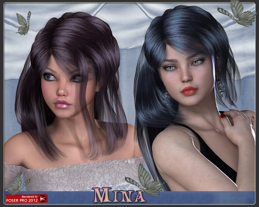 Mina Hair for V4 by N/A