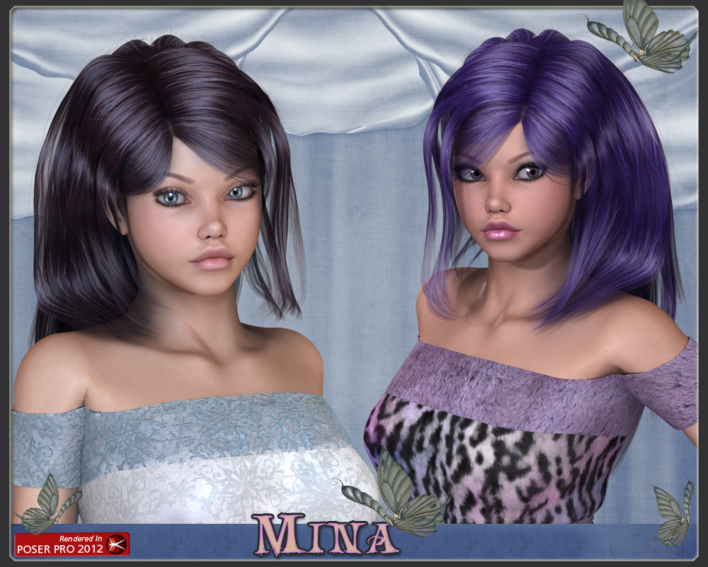 Mina Hair for V4 by N/A