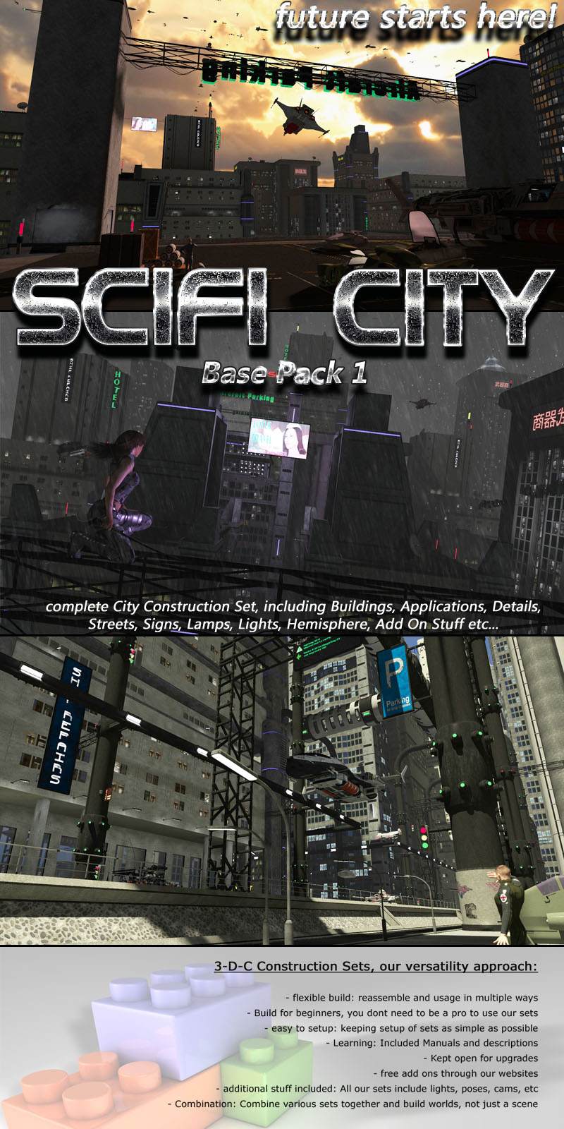 SciFi City Construction Set - Base Pack 1 by N/A